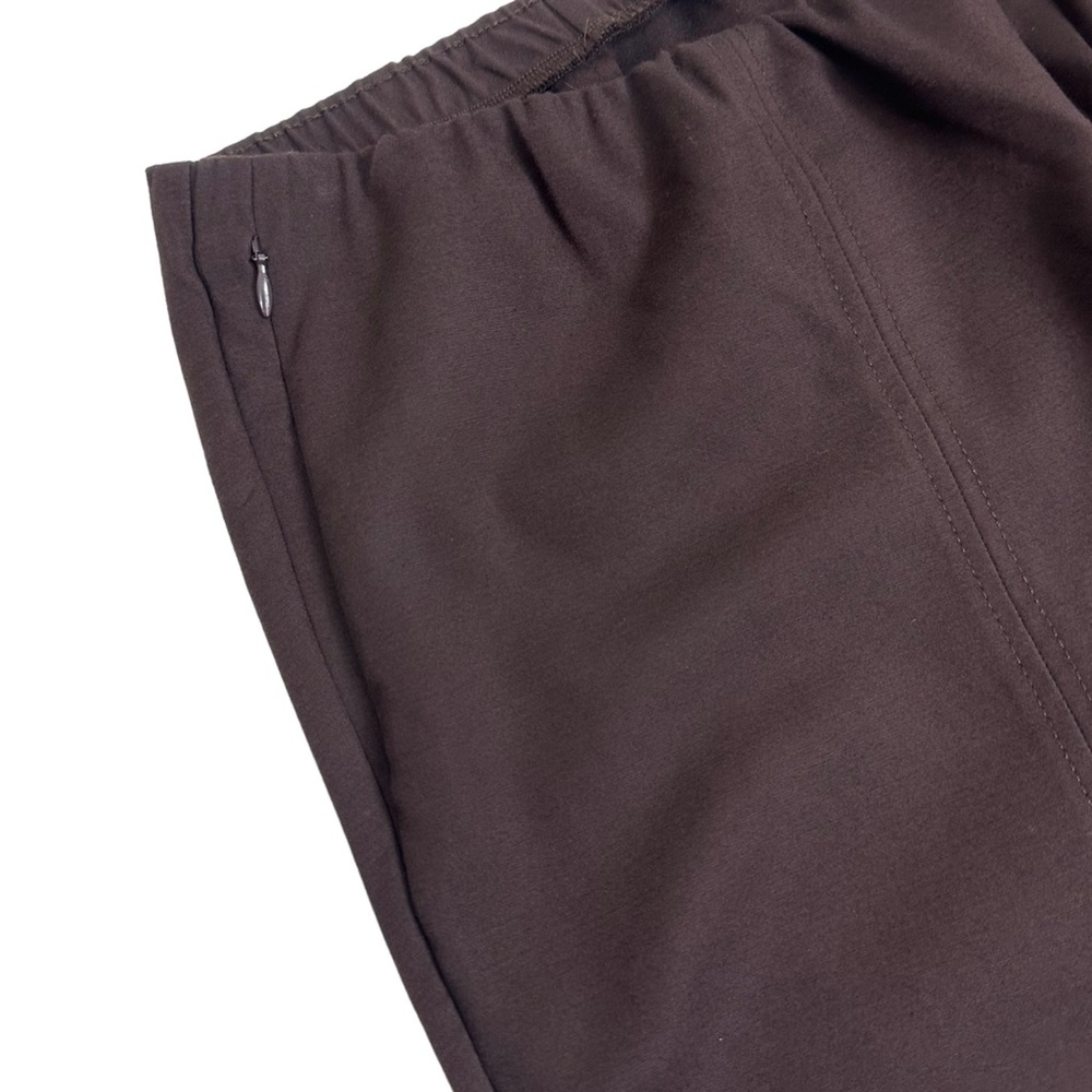 J Jill Brown Essential Cotton Stretch Pant Size 24 Pull On Elastic Waist Travel - Picture 3 of 10